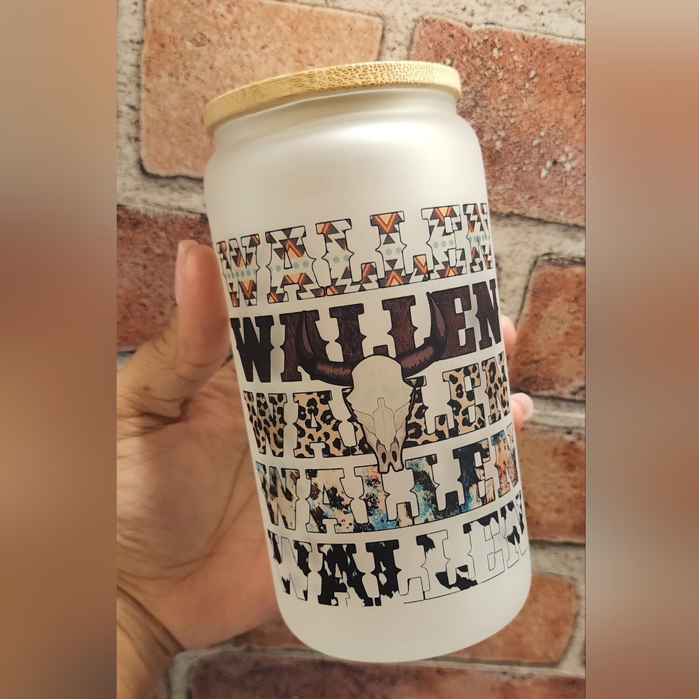 Frosted Glass Beer Can - 16 oz